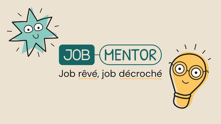 Logo de JobMentor sur fond gris.