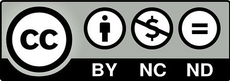 Logo Creative Commons montrant l'attribution, une utilisation non commerciale et interdit les oeuvres dérivées.